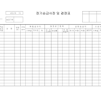 정기승급사정및결정표 정기승급사정및결정표